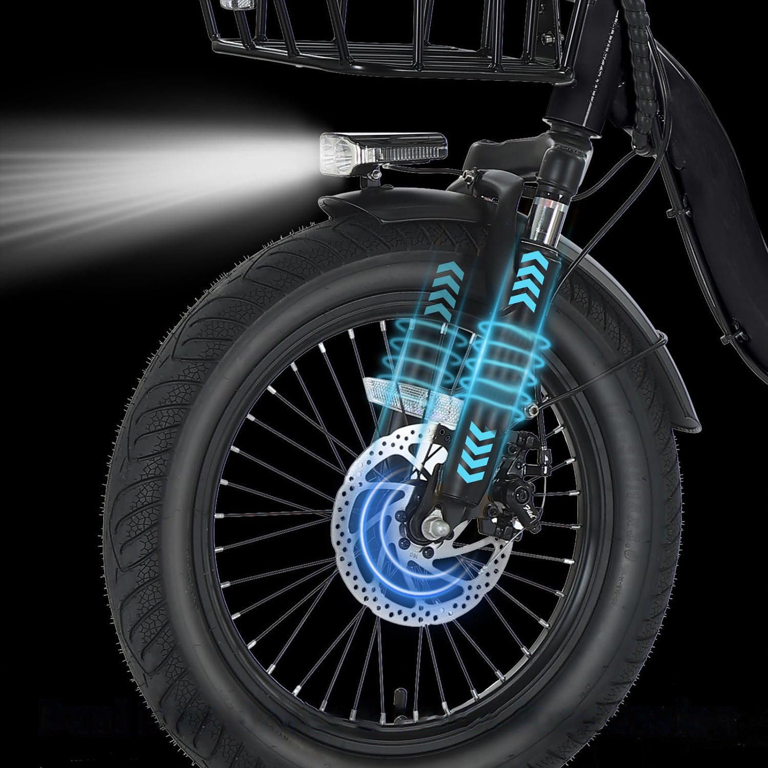 Folding Electric Trike for Adults 350W 36V 13Ah Step-Through Fat Tire Green