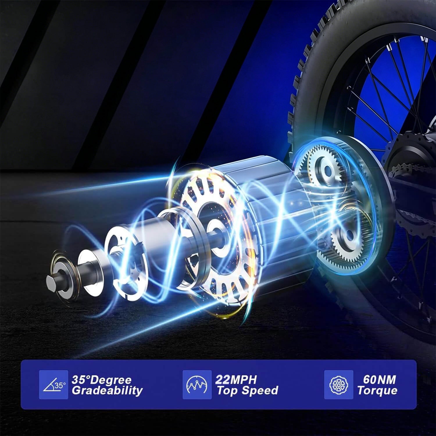 Folding Electric Trike for Adults 750W 48V 20Ah Fat Tire Bluetooth Speaker